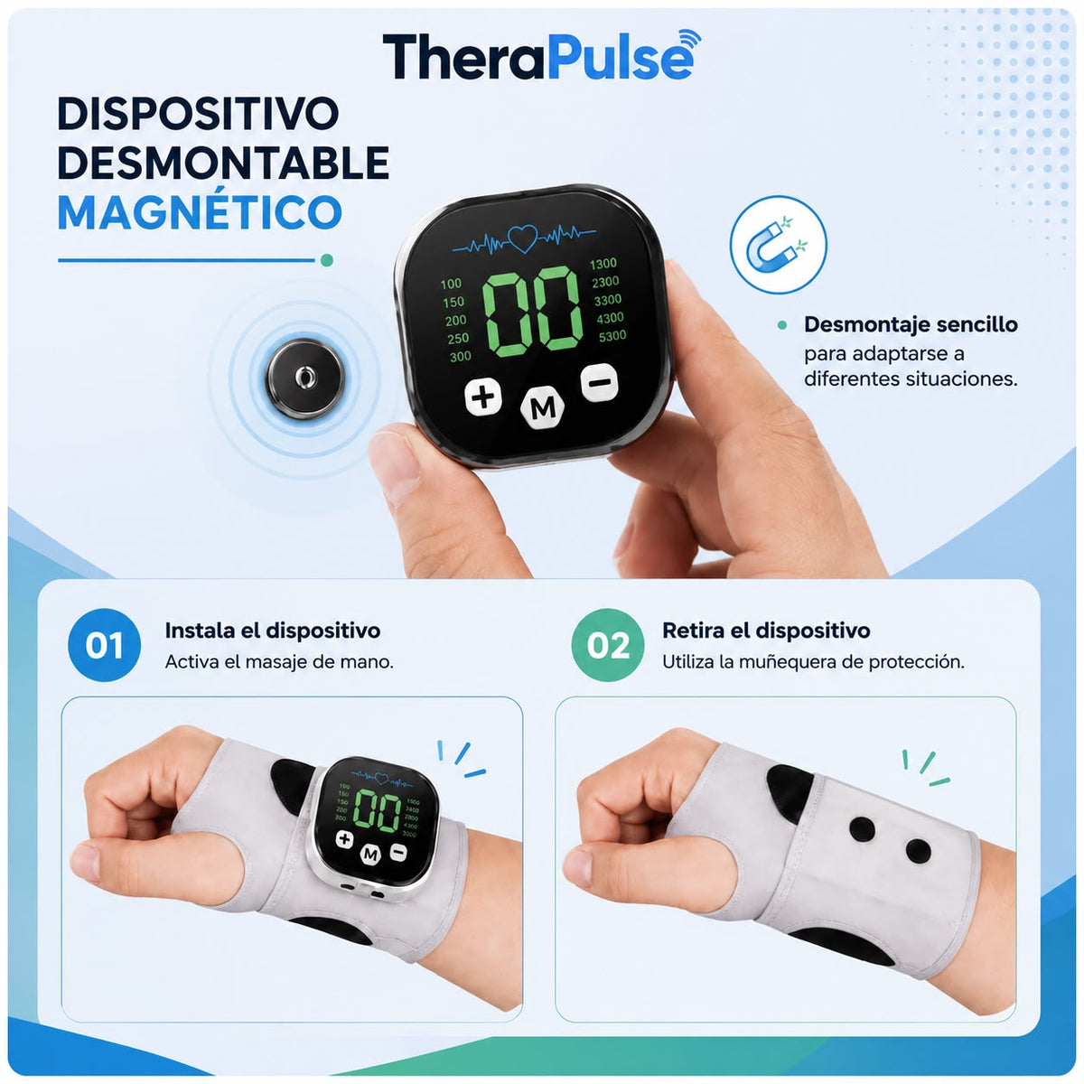 TheraPulse™ Alivio de muñeca inalámbrico